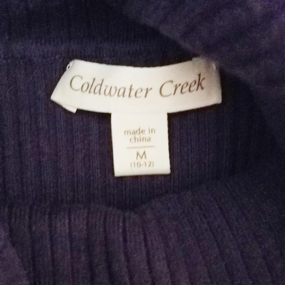 COLDWATER CREEK Rib Sweater Turtleneck NEW M - Picture 4 of 5